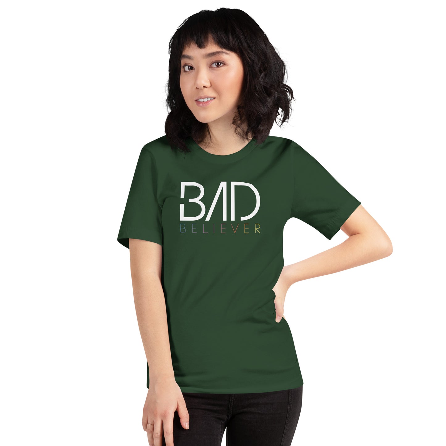 Bad Believer Logo Unisex T-Shirt (White Print)