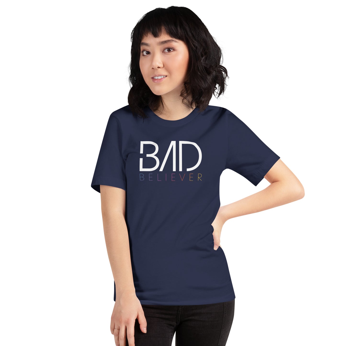 Bad Believer Logo Unisex T-Shirt (White Print)