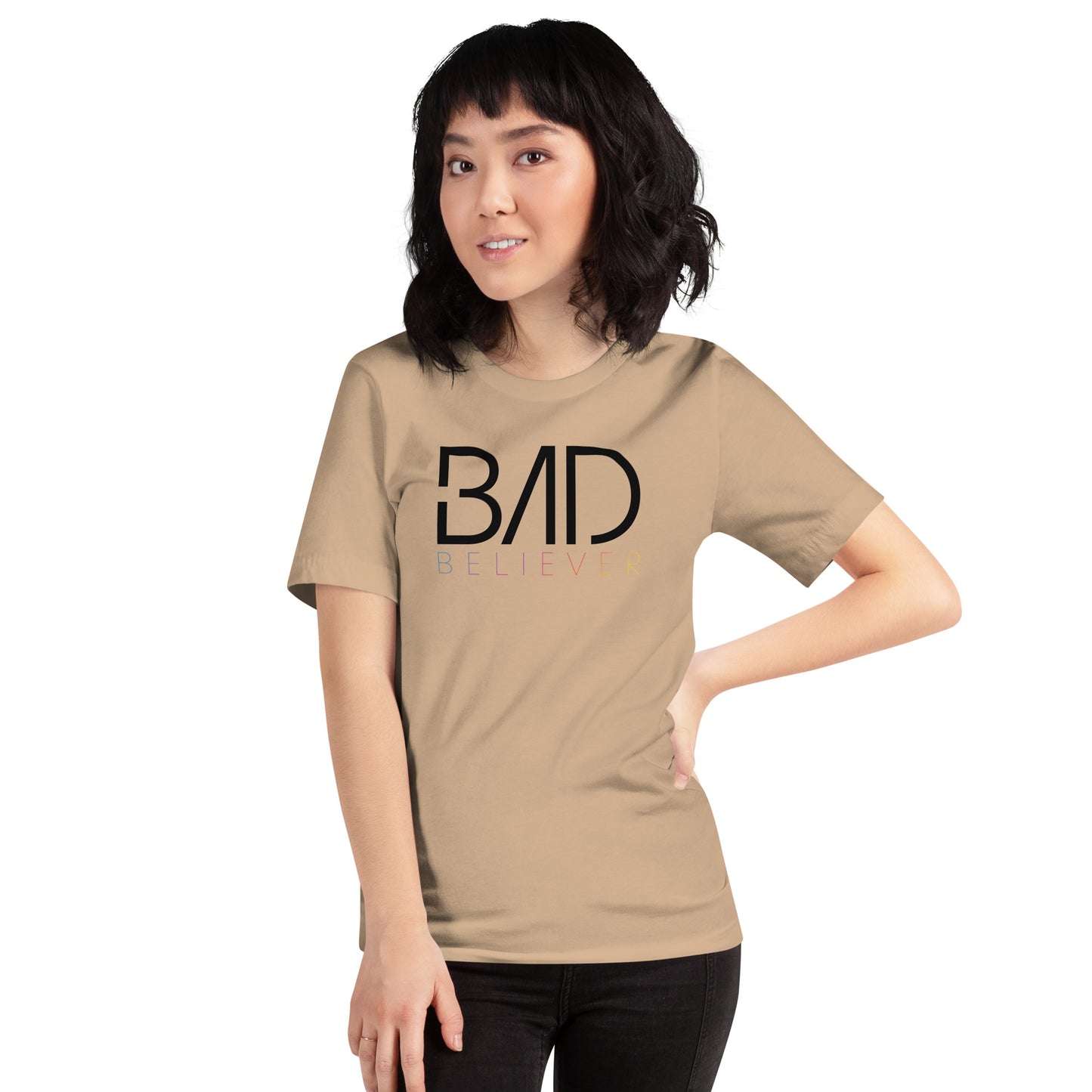 Bad Believer Logo Unisex T-Shirt (Black Print)