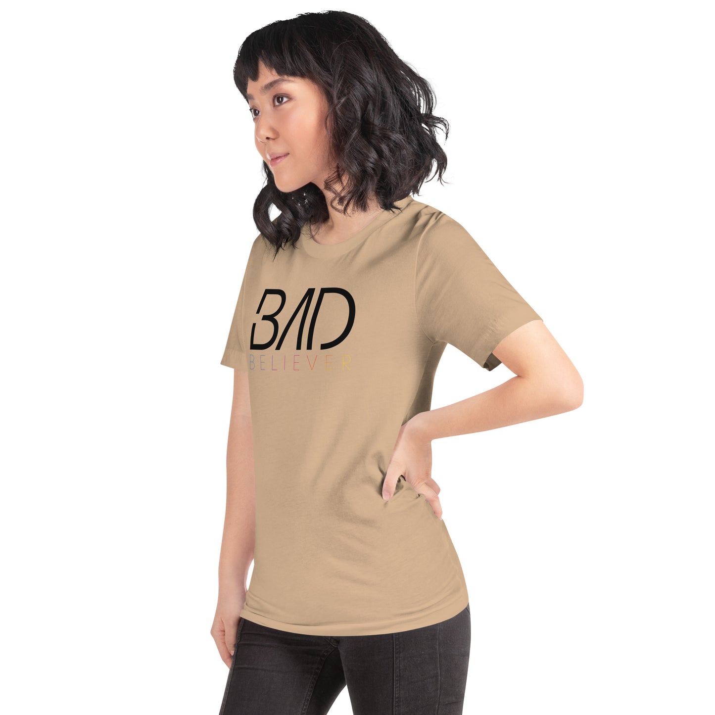 Bad Believer Logo Unisex T-Shirt (Black Print)