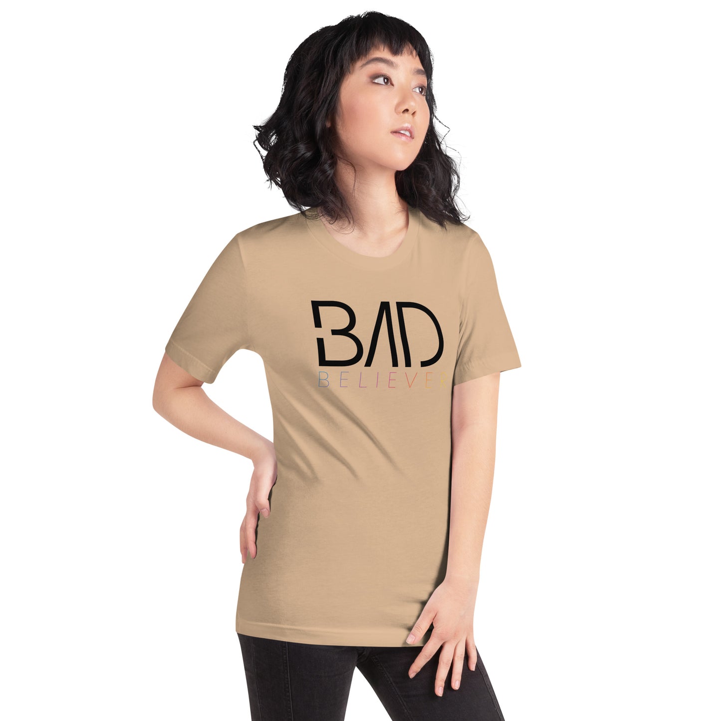 Bad Believer Logo Unisex T-Shirt (Black Print)