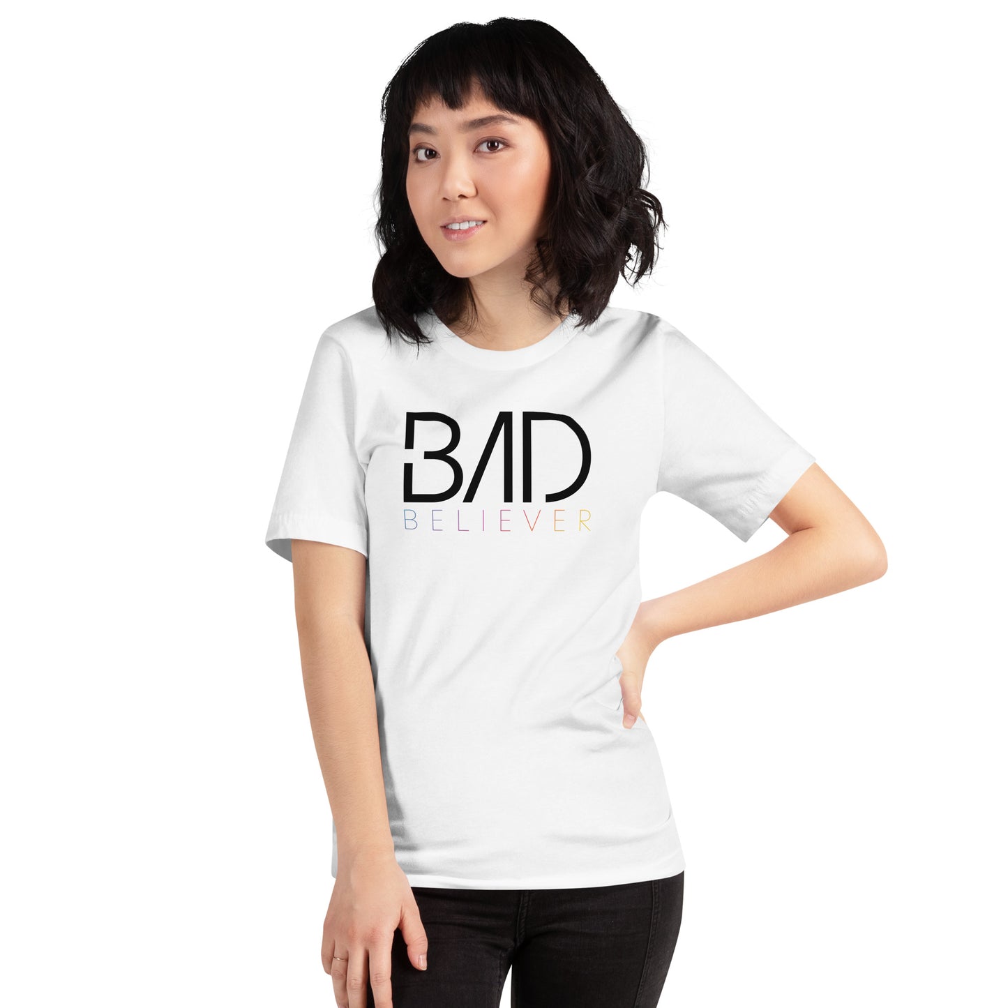 Bad Believer Logo Unisex T-Shirt (Black Print)
