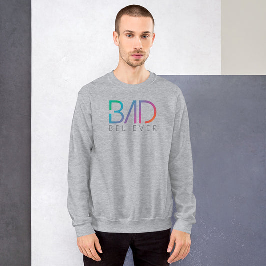 Bad Believer Rainbow Logo Unisex Sweater (Black Print)