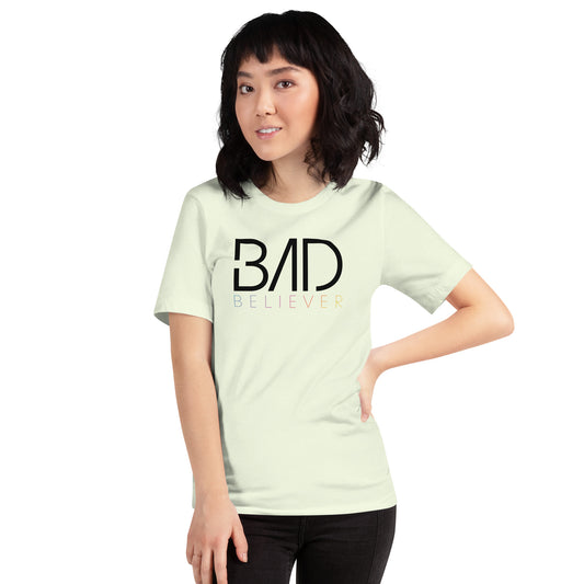 Bad Believer Logo Unisex T-Shirt (Black Print)