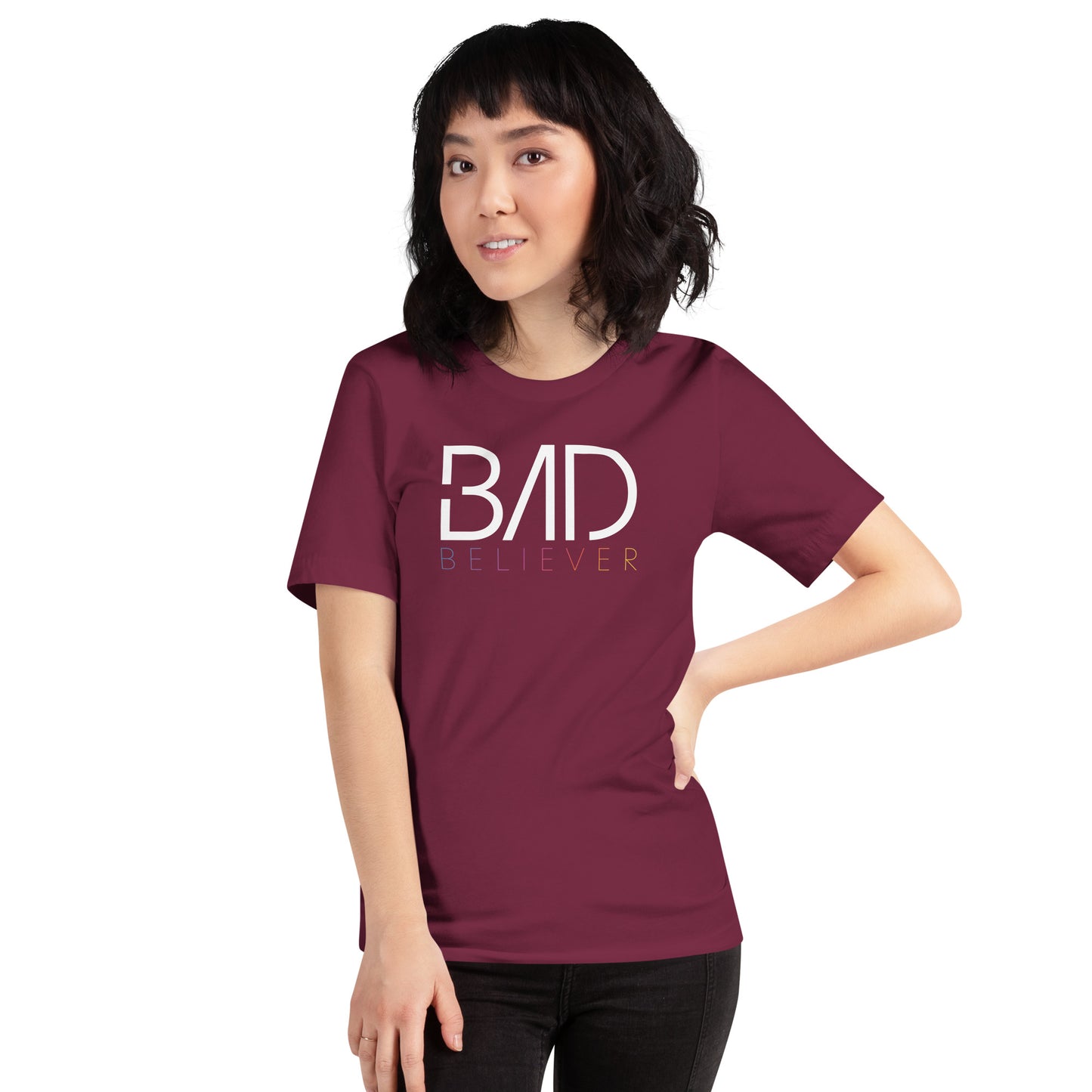 Bad Believer Logo Unisex T-Shirt (White Print)